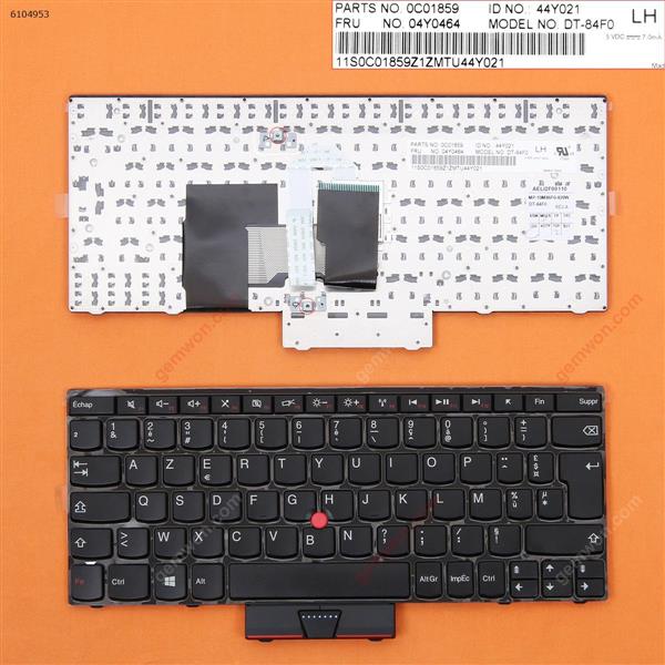 Lenovo Thinkpad E220 E220s S220 BLACK FRAME BLACK(WIN8,With Point stick,RED Printing) FR N/A Laptop Keyboard (OEM-B)