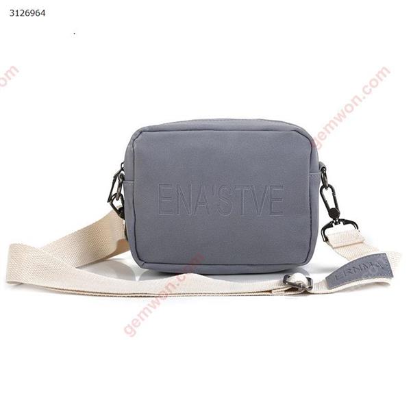 Shoulder bag female campus student bag Messenger bag art bag mini mobile phone bag(Gray) Outdoor backpack n/a