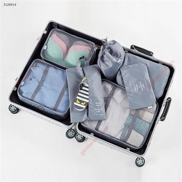 Travel storage bag luggage storage bag storage bag set multi-function travel six-piece(Gray) Outdoor backpack n/a