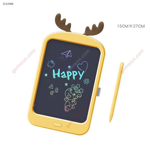 8.8 inches Intelligent writing LCD handwriting board, graffiti painting toy color board drawing board，yellow LCD Writing Board 8.8 inches LCD graffiti board