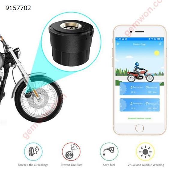 TPMS-2 BLE TPMS2 Sensor Blue Tooth Tire Pressure Monitoring System Motorcycle TPMS with 2 External Sensors Real-time Valve TPMS Kit Wireless TPMS for iPhone iOS/Android Safe Driving VC621B