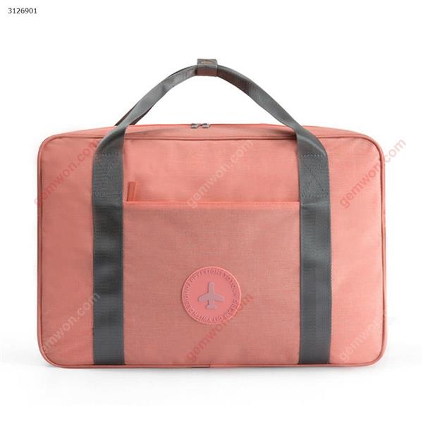 Waterproof folding storage bag travel clothing storage bag portable trolley bag(Pink) Outdoor backpack n/a