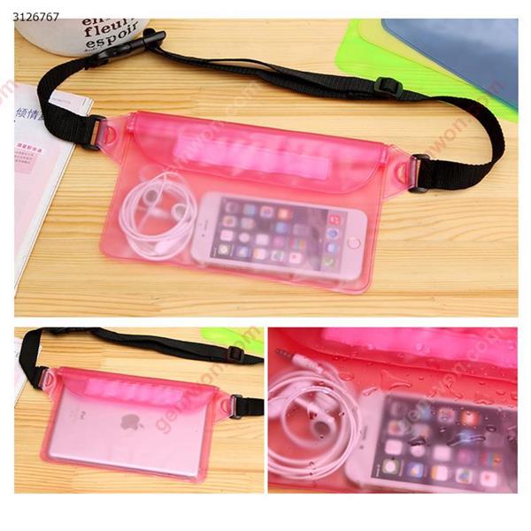 PVC waterproof pockets Outdoor swimming waterproof pockets Drifting special waterproof pockets Pink Outdoor backpack n/a