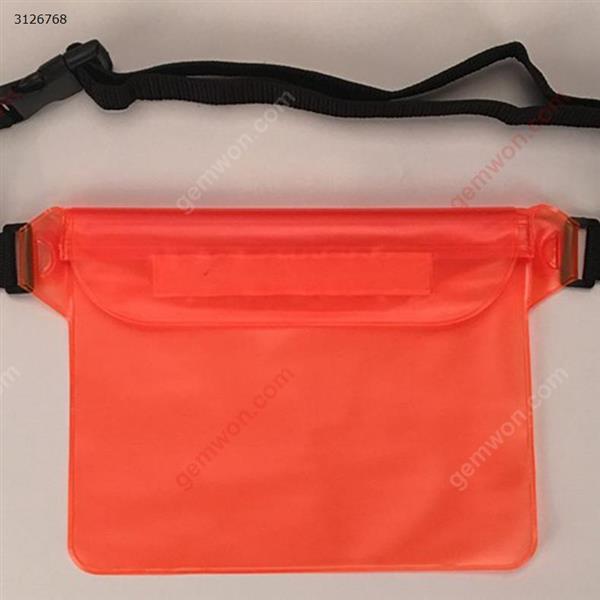 PVC waterproof pockets Outdoor swimming waterproof pockets Drifting special waterproof pockets Orange Outdoor backpack n/a