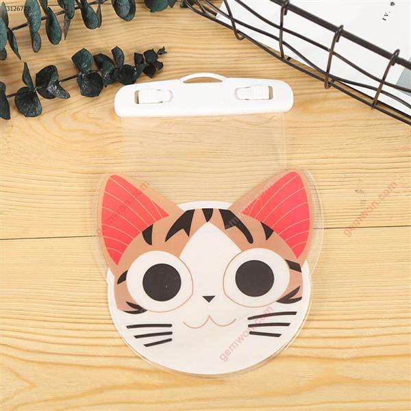 Cartoon mobile phone waterproof bag Diving transparent big head stereo Mobile phone storage case White Outdoor backpack 00093