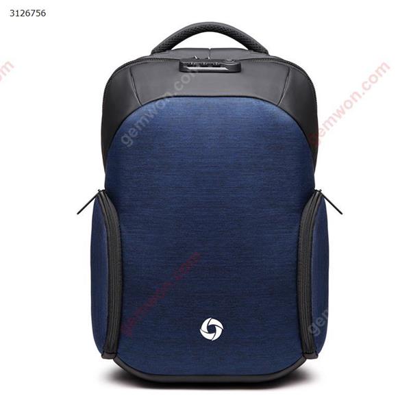 Waterproof backpack usb rechargeable backpack male creative casual anti-theft backpack (Blue) Outdoor backpack 8936