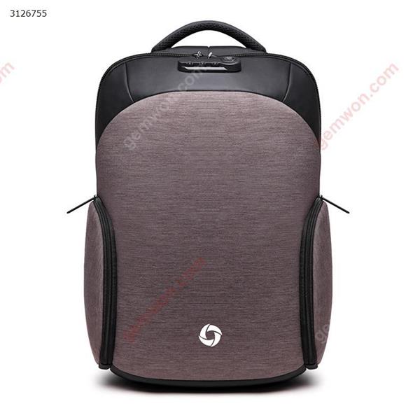 Waterproof backpack usb rechargeable backpack male creative casual anti-theft backpack (Gray) Outdoor backpack 8936