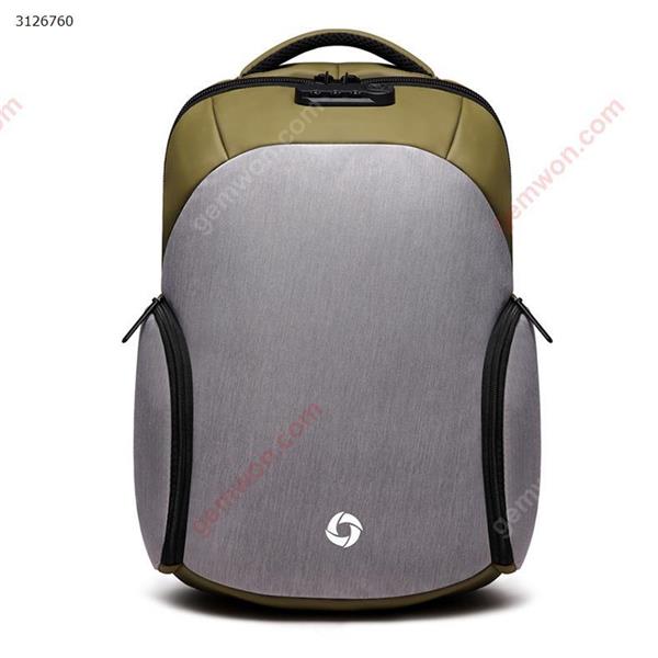 Waterproof backpack usb rechargeable backpack male creative casual anti-theft backpack (white) Outdoor backpack 8936
