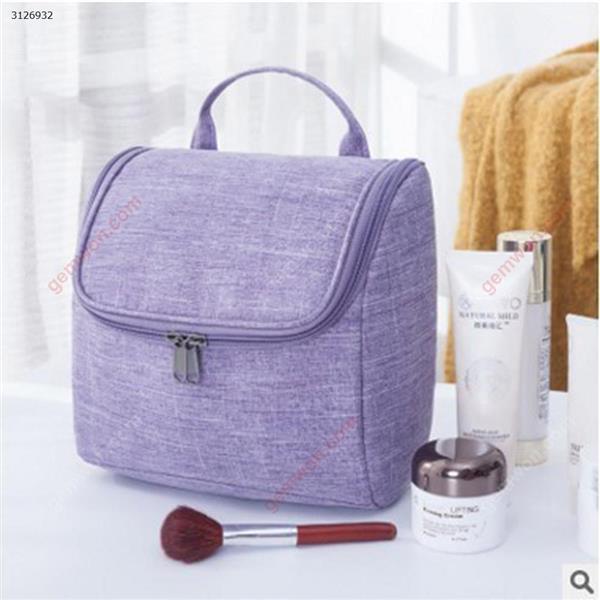 Travel wash bag portable Korean cosmetic bag portable multi-divided travel storage bag(Purple) Outdoor backpack n/a