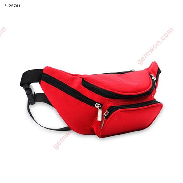 One shoulder diagonal pockets casual hiking running outdoor sports pockets Red Outdoor backpack n/a