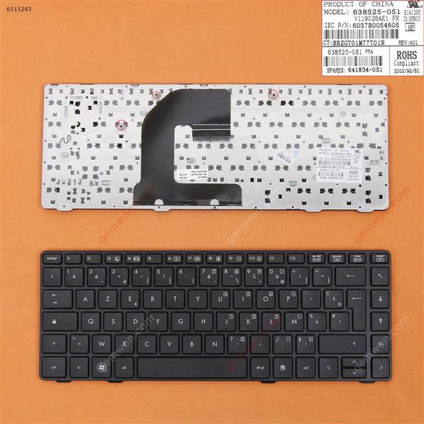 HP EliteBook 8460P BLACK FRAME BLACK(Without Piont Stick) FR N/A Laptop Keyboard (OEM-B)