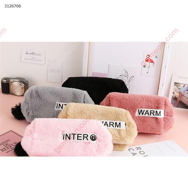 Cute winter plush storage bag multi-function cosmetic bag large-capacity household goods storage bag small square bag Red Outdoor backpack N/A