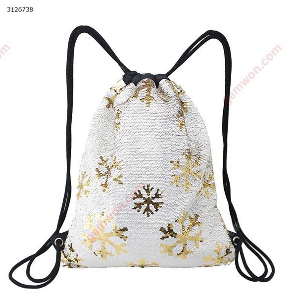 Shifting color sequins Sports bag Drawstring harness pocket Outdoor backpack (Snow) Outdoor backpack n/a