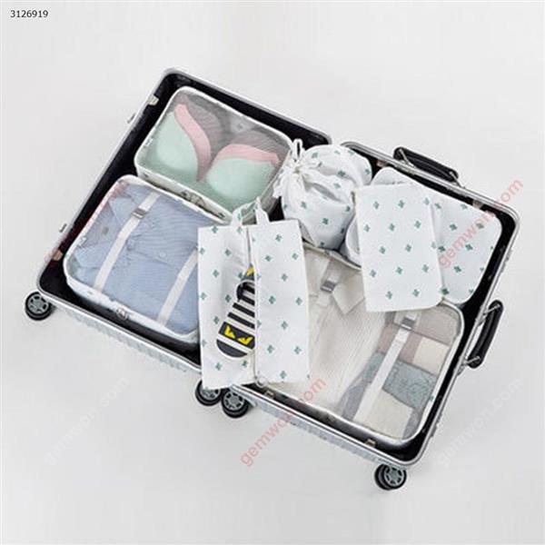 Travel storage bag luggage storage bag storage bag set multi-function travel six-piece(Cactus) Outdoor backpack n/a