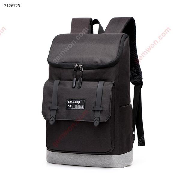 Men and women creative casual shoulders outdoor travel waterproof backpack backpack (Black) Outdoor backpack T668