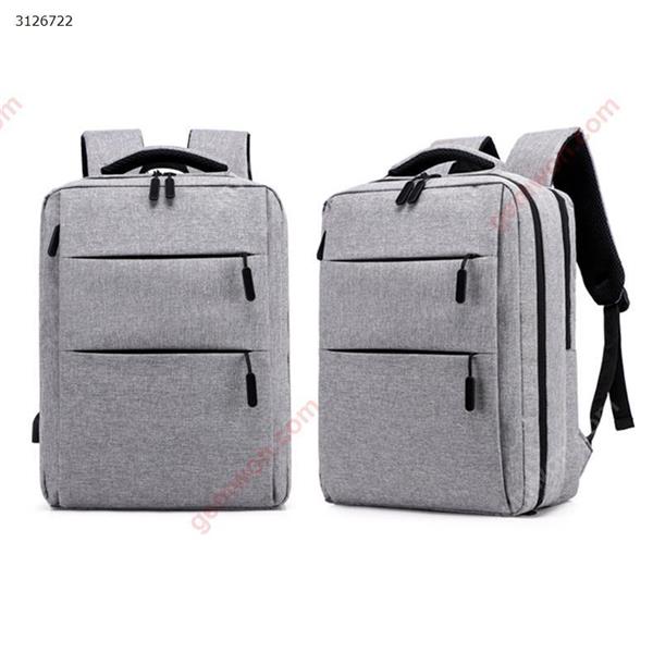 Computer bag business men and women shoulder bag nylon cloth casual handbag 15.6 notebook backpack Gray Outdoor backpack WYQ003