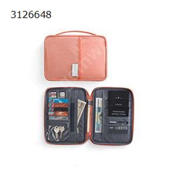 Travel Passport Package Overseas Document Bag Waterproof and Dustproof Portable Card Case,Big Orange 25.5cm*18.5cm*2cm Outdoor backpack N/A