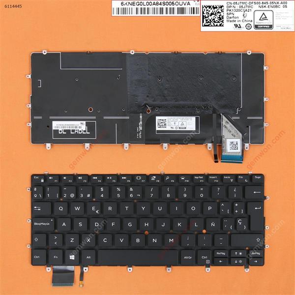 Dell XPS 13 9370 BLACK(Backlit, Win8) SP 0K2NCP Laptop Keyboard (OEM-B)
