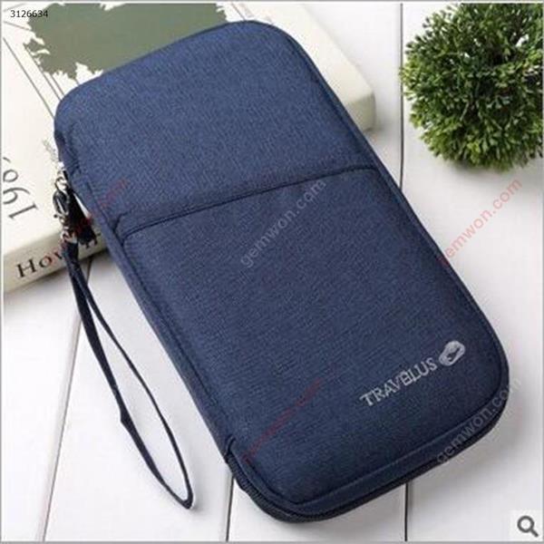 Travel Passport Package Travel Card Cover Multi-Function Card Bag Long Handle Bag Deep Blue Outdoor backpack XHC-011