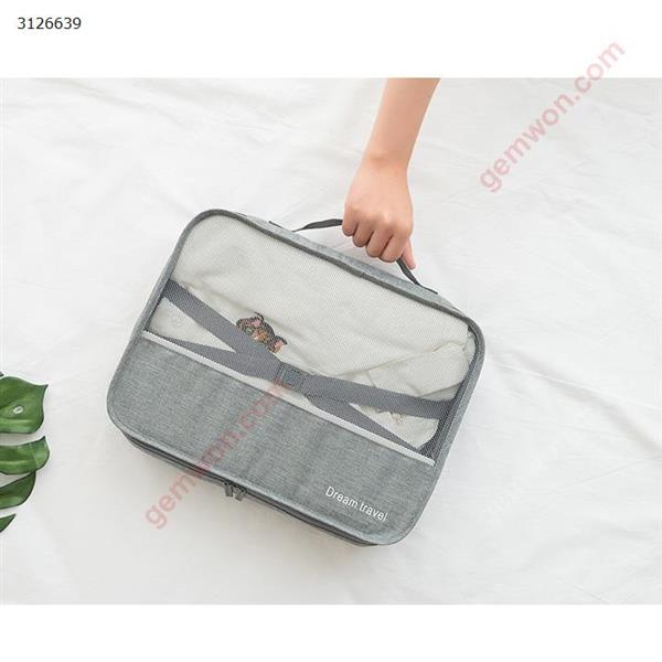 Travel storage bag luggage underwear waterproof bag travel clothes storage bag 7 sets Pink Outdoor backpack N/A