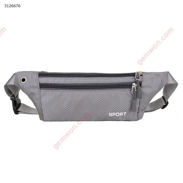 Outdoor sports pockets waterproof running chest bag multi-function anti-theft change mobile phone bag Gray Outdoor backpack YP-11