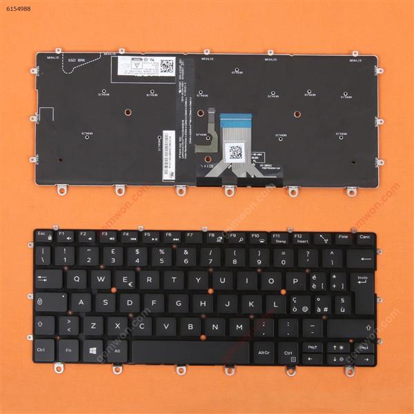 Dell XPS 13 9365  BLACK (Backlit, Win8) IT N/A Laptop Keyboard (OEM-B)