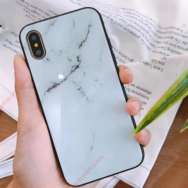 iphoneX Marble mobile phone shell，All-inclusive glass texture，white Case iphoneX Marble mobile phone shell