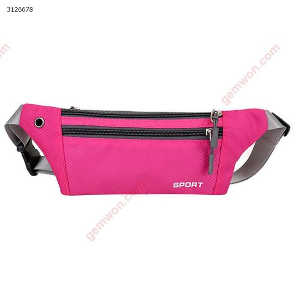 Outdoor sports pockets waterproof running chest bag multi-function anti-theft change mobile phone bag Rose Red Outdoor backpack YP-11