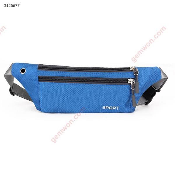 Outdoor sports pockets waterproof running chest bag multi-function anti-theft change mobile phone bag Baby Blue Outdoor backpack YP-11