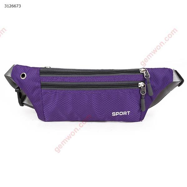 Outdoor sports pockets waterproof running chest bag multi-function anti-theft change mobile phone bag purple Outdoor backpack YP-11