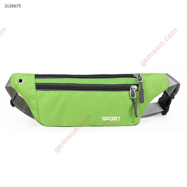 Outdoor sports pockets waterproof running chest bag multi-function anti-theft change mobile phone bag Green Outdoor backpack YP-11