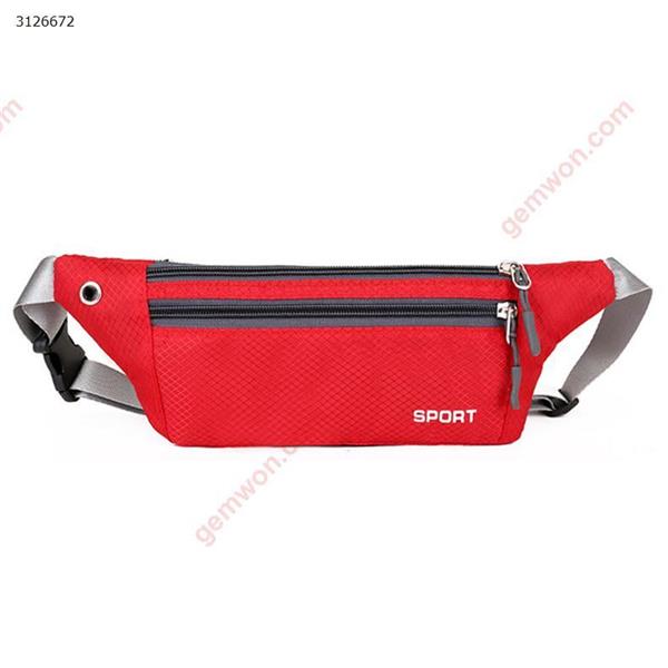 Outdoor sports pockets waterproof running chest bag multi-function anti-theft change mobile phone bag Red Outdoor backpack YP-11
