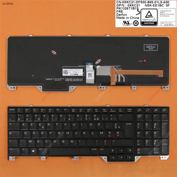 Dell Alienware  17 R4 Series BLACK Backlit WIN8 FR N/A Laptop Keyboard (OEM-B)