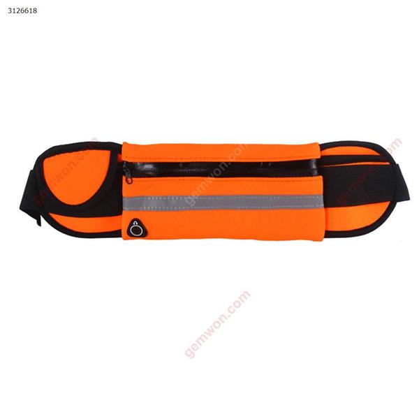 Outdoor sports pockets mobile phone running belt waterproof multi-function men and women Waist pack Breathable orange Outdoor backpack JA001-003