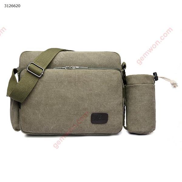 Canvas Shoulder Bag Multifunction Fashion Crossbody Bag Small Messenger Bag Casual Shoulder Bag Travel Organizer Bag Multi-Pocket Purse Handbag Green Outdoor backpack YG-313