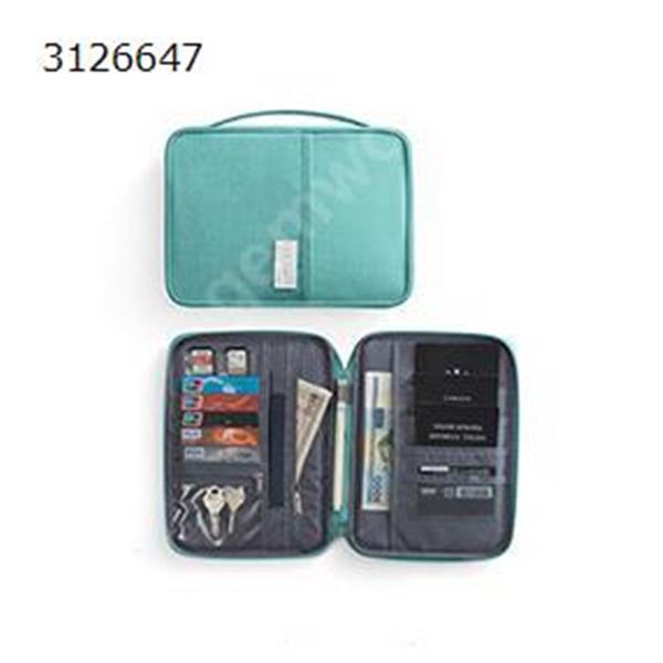 Travel Passport Package Overseas Document Bag Waterproof and Dustproof Portable Card Case,Big Mint Green 25.5cm*18.5cm*2cm Outdoor backpack N/A