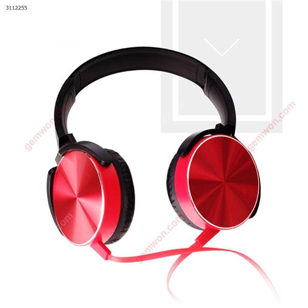 Wired headphones, suitable for all kinds of MP3/4, ipod, ipad, computer and other Android smart phones are compatible，red Headset XB-450