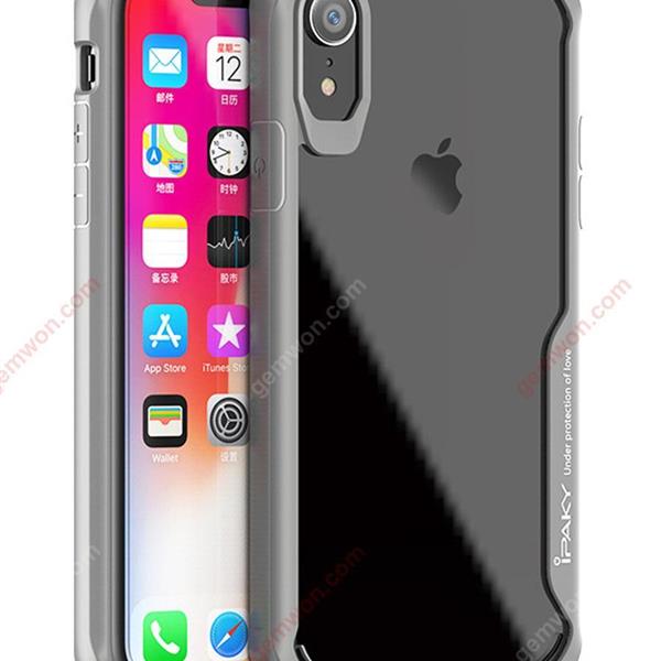 iphonexr Mobile phone case transparent apple protective cover pc anti-fall r new one-piece shell，gray Case iphonexr Anti-drop transparent one-piece shell