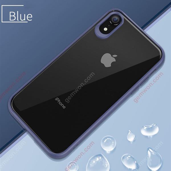iPhone xr Transparent tpu+pc protective cover,blue Case IPHONE XR TRANSPARENT TPU+PC CASE