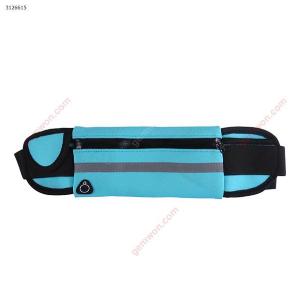 Outdoor sports pockets mobile phone running belt waterproof multi-function men and women Waist pack Breathable Blue Outdoor backpack JA001-003