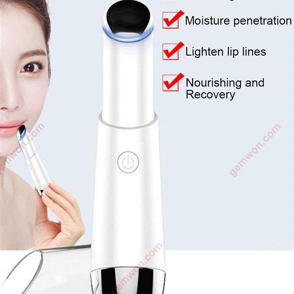 Mini beauty instrument eye electric massage wrinkle warm color light ion import beauty instrument，white Makeup Brushes & Tools  BLK-D018