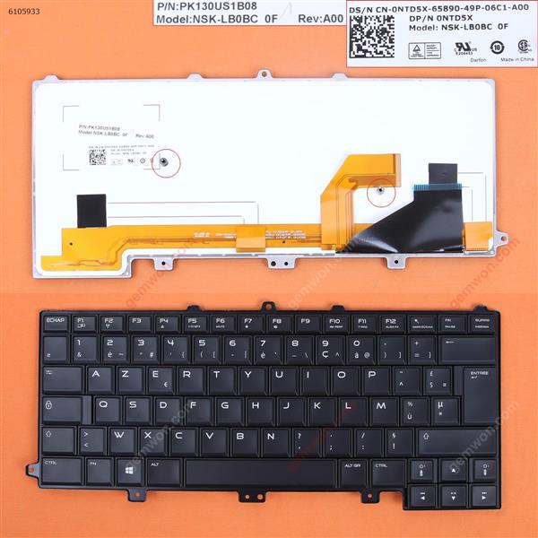 Dell Alienware M14X R3 BLACK (Full Colorful Backlit, Win8) FR PK130US1B00 Laptop Keyboard (OEM-B)