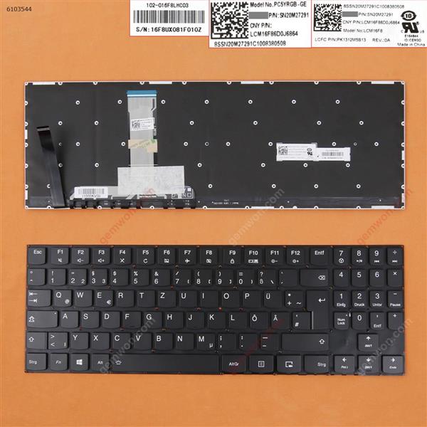 Lenovo Legion Y720 BLACK(Full Colorful Backlit,Win8) GR N/A Laptop Keyboard (OEM-B)