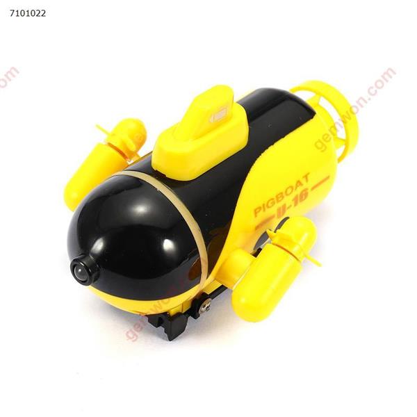 Mini Micro Radio Remote Control RC Sub Boat Racing Submarine Explorer Toys Gift - Yellow RC ROBOT 777-219
