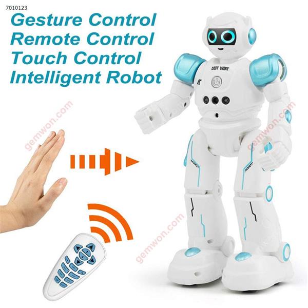 JJRC R11 Cady Wike Smart Remote Control Robot Gesture Sensor Touch Control - Walks in All Direction, Slides, Turns Around, Dances, Entertainment, Toy for Kids Boys/Girls (R11-Blue) RC ROBOT R11
