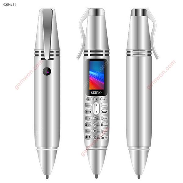 SERVO K07 0.96inch 300mAh Bluetooth Dialer Recording Pen Handwriting Pen Flashlight Camera Dual SIM Mini Card phone - white Mobile Phone Mounts & Stands N/A