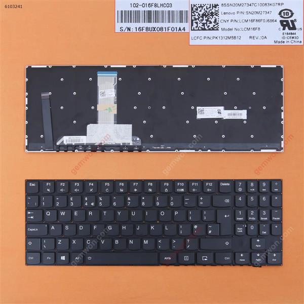 Lenovo Legion Y720 BLACK(Full Colorful Backlit,Win8) UK N/A Laptop Keyboard (OEM-B)