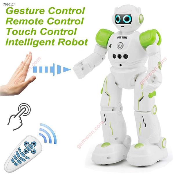 JJRC R11 Cady Wike Smart Remote Control Robot Gesture Sensor Touch Control - Walks in All Direction, Slides, Turns Around, Dances, Entertainment, Toy for Kids Boys/Girls (R11-GREEN) RC ROBOT R11