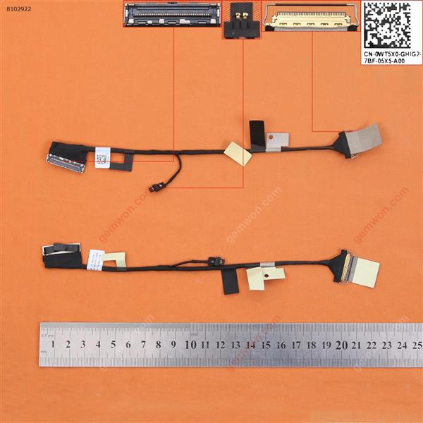 Dell XPS 13 9350 9360 LCD/LED Cable 0WT5X0 DC02C00BX10