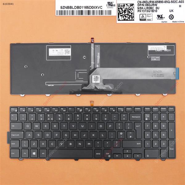 Dell Inspiron 15-5000 Series 5547 5521 5542 BLACK FRAME BLACK(Backlit,Win8) UK N/A Laptop Keyboard (OEM-A)